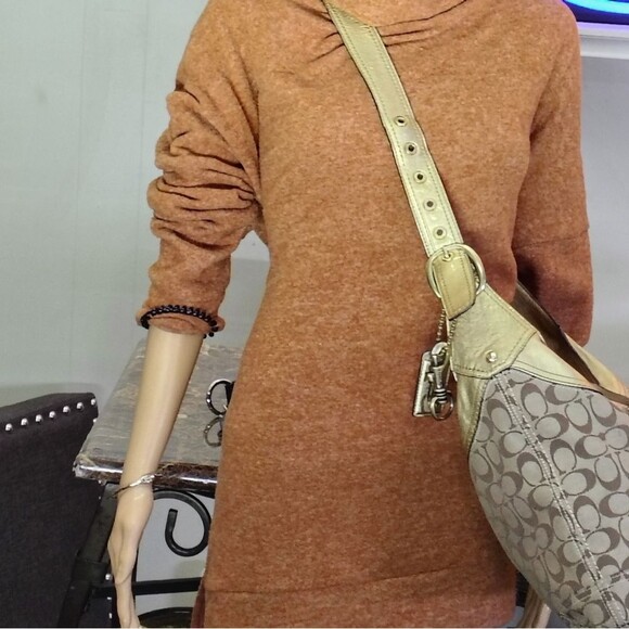 Coach Signature Metallic Gold Hobo Bag – 2003 Y2K Archive, Pristine Vintage Cond - Picture 6 of 12